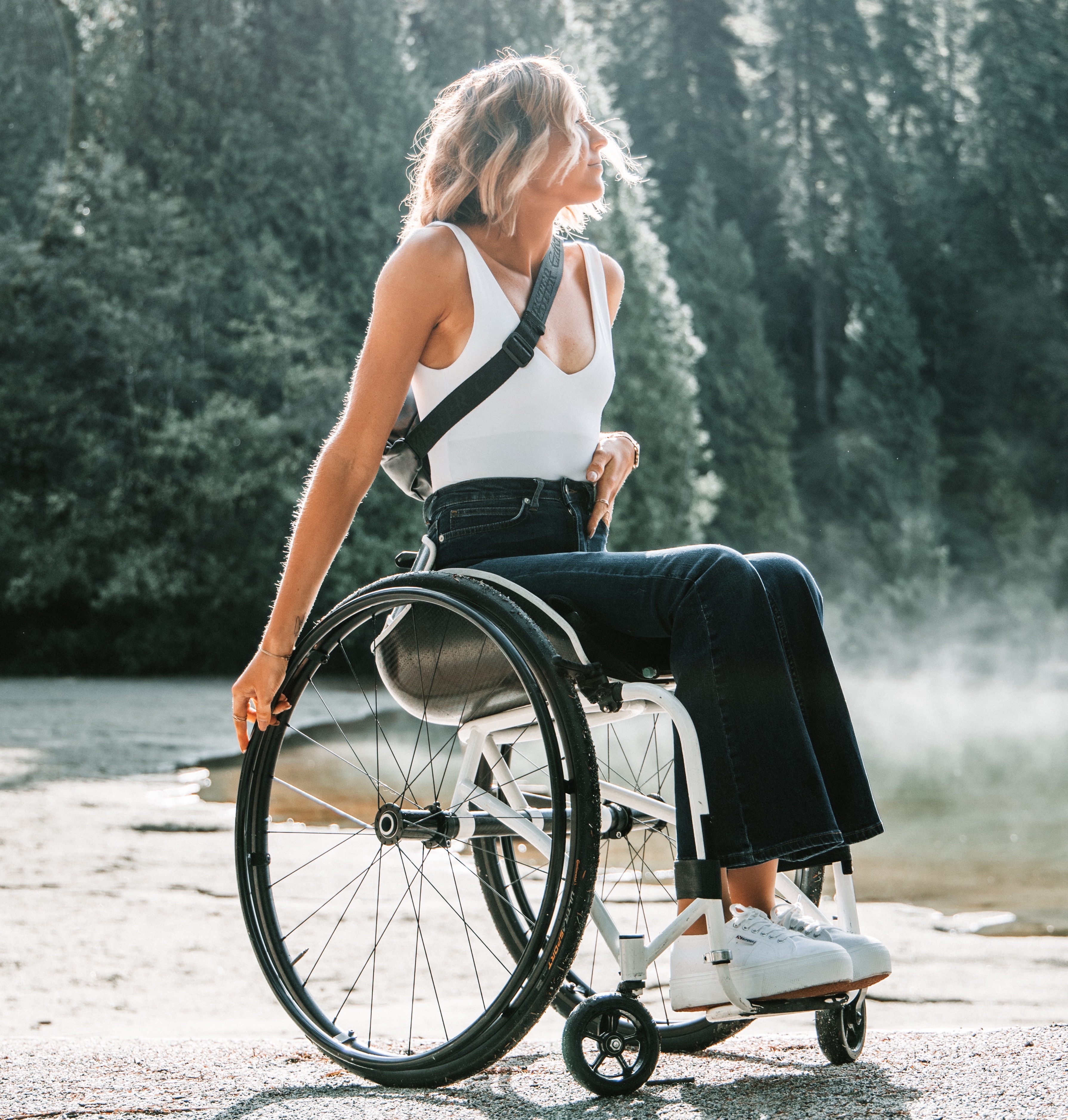 Young person in a wheelchair